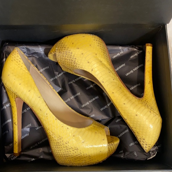 Heel Pumps Platform Alexandre Birman Python Size 8 - Picture 5 of 13